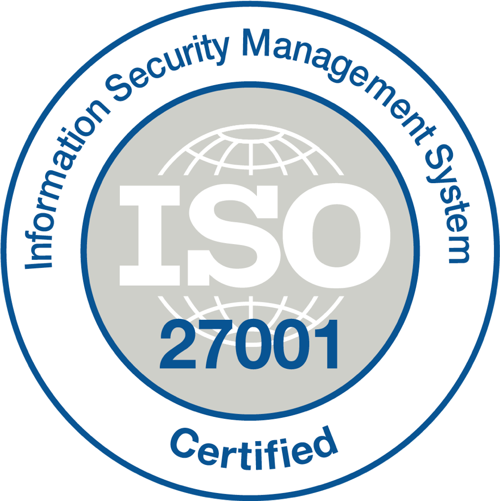 ISO 27001 artwork — verify certification status with Nusafir